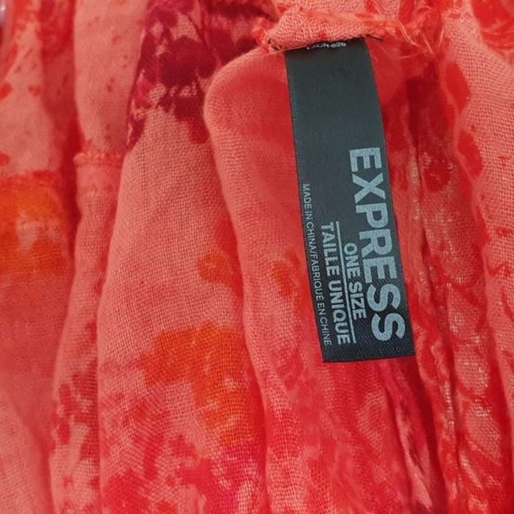 Express Orange Dual Pattern Infinity Scarf - Picture 3 of 5